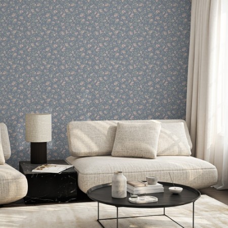 Coloring Branches in Bloom Blue - 1034401-02 - 04877-01 paint Wallpassion